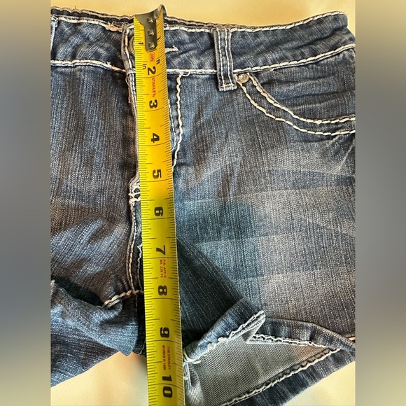Miss Chic Size L Embellished Denim color blue Shorts - Picture 7 of 9